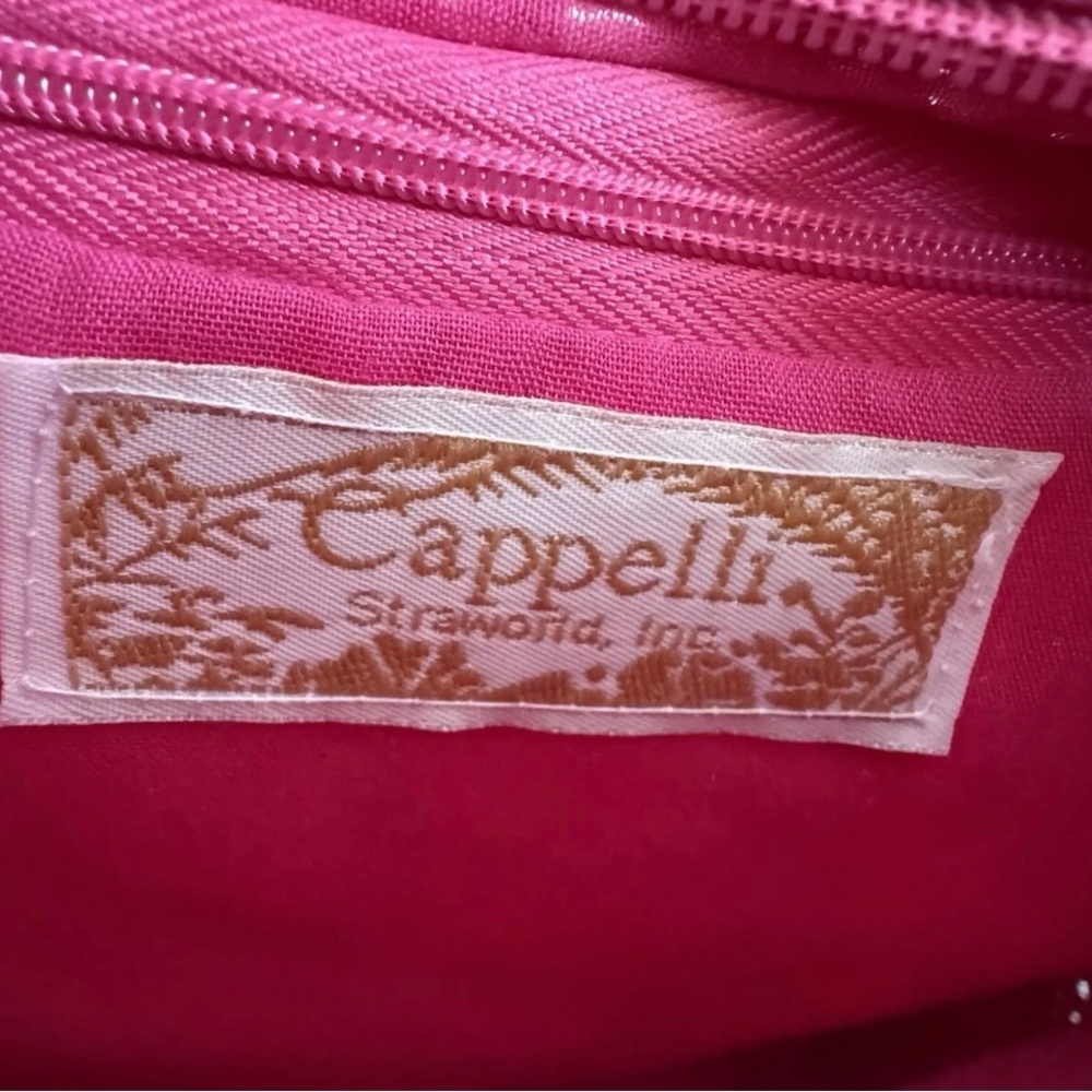 Cappelli Straworld Fuchsia Tote with Beaded Handle - Picture 8 of 12